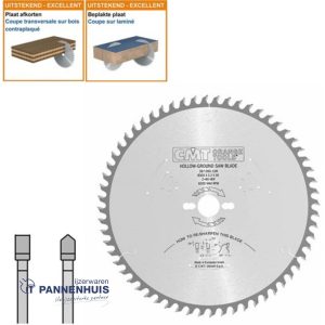 CMT Platencirkelzaag HW 303x30x3,2 Z60 Plaatmateriaal tweezijdig afgewerkt