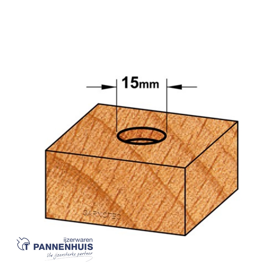 CMT Cilinderkopboor rechts D=15 LT=90 S=10x60 Z2+V2 RH HW - Afbeelding 3