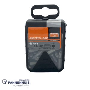 Bahco Bit 1/4″ voor Phillips schroeven PH1 x 25 mm 30-delig