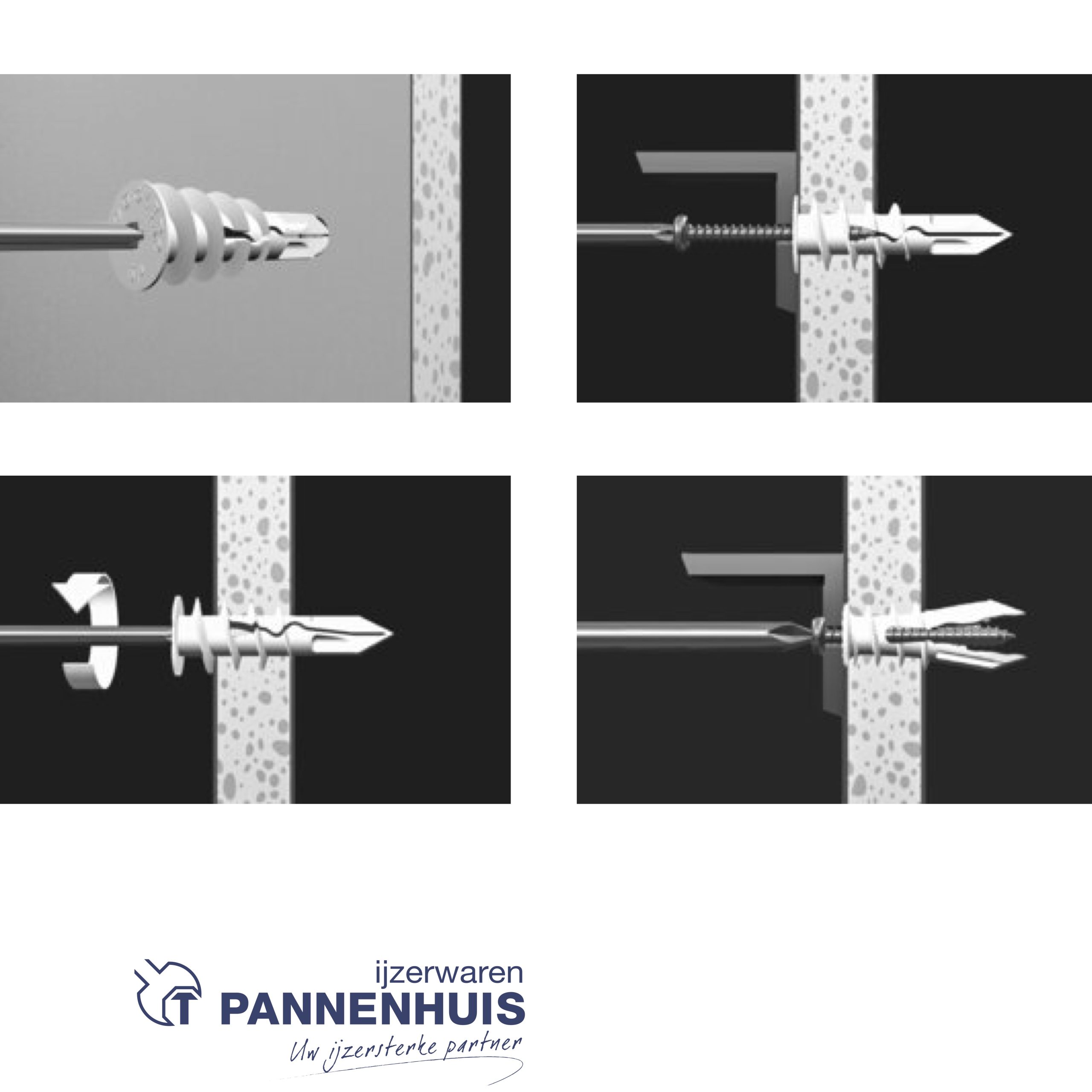 Toggler SP Gipsplaat Plug 9,5-15mm 20 stuks (paars) - Afbeelding 2