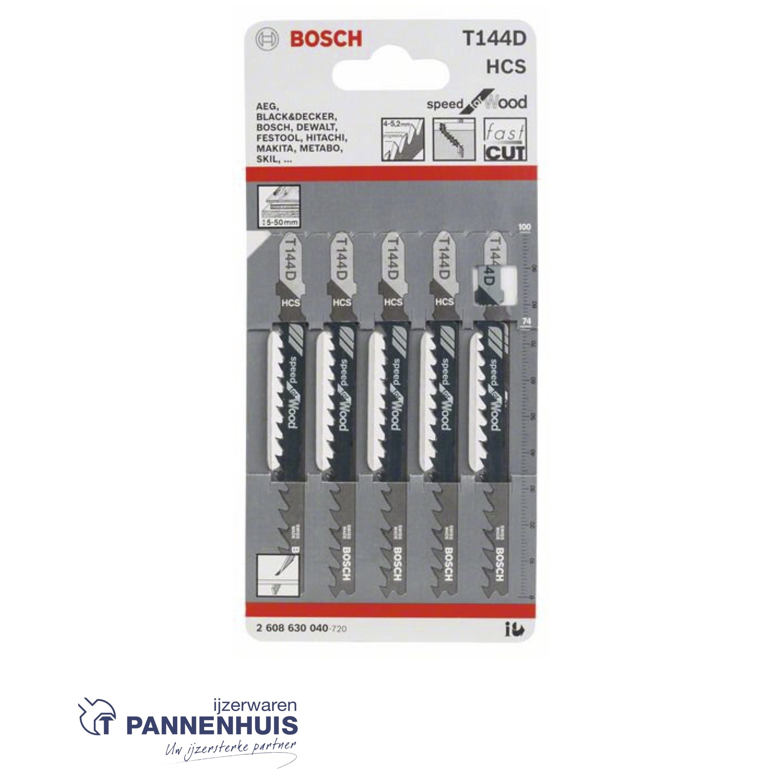 Bosch Decoupeerzaagblad T144 D speed soft wood 5x - Afbeelding 2