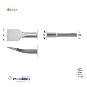 IVANA SDS-plus Spadebeitel geb.40x250mm