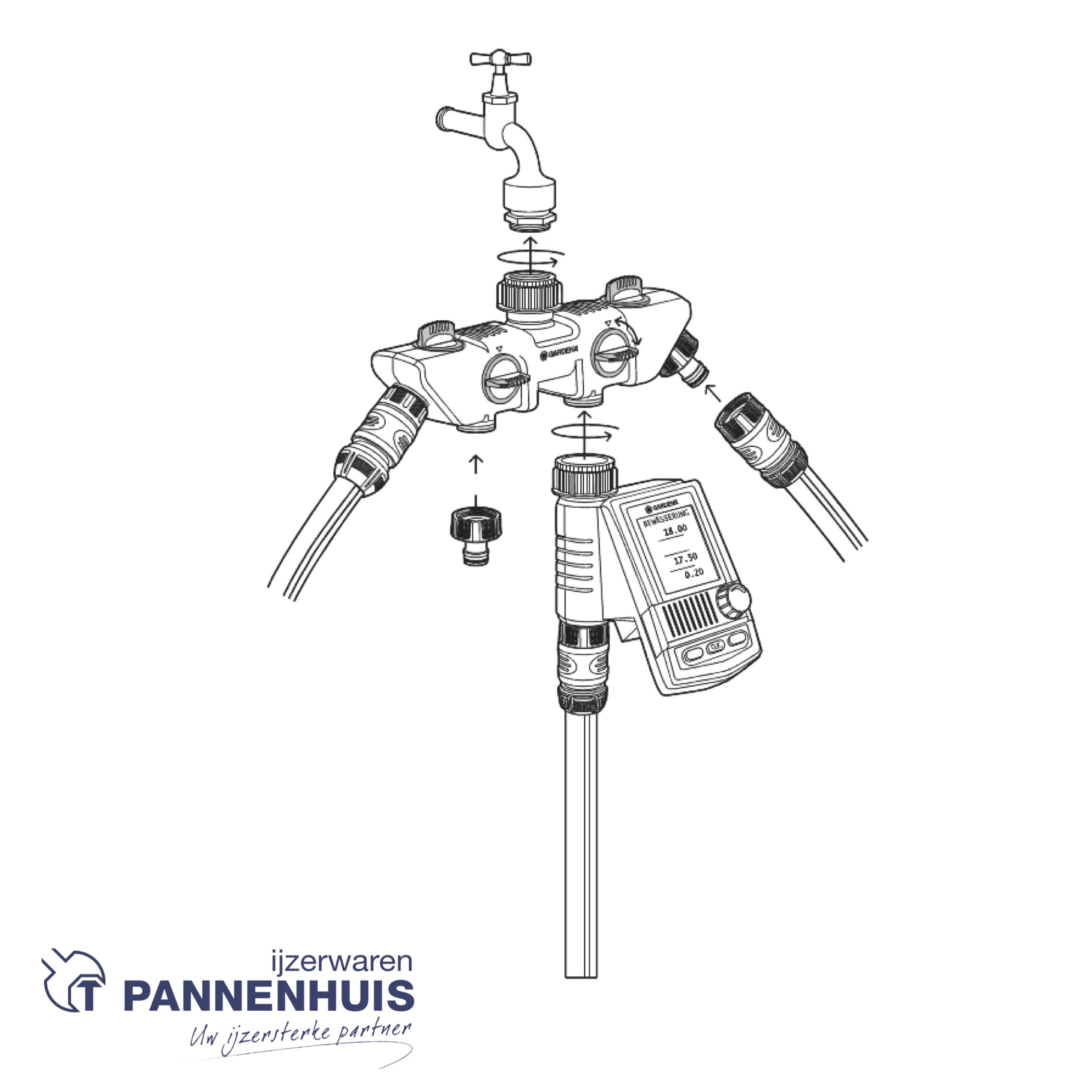 Gardena 4-weg waterverdeler - Afbeelding 5