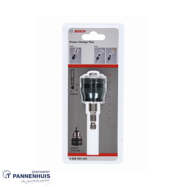 Bosch Adapter Power-Change HEX zeskant 8,7 mm - Afbeelding 2