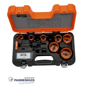 Bahco gatzagenset metaal en hout 16 – 64 mm 12 delig