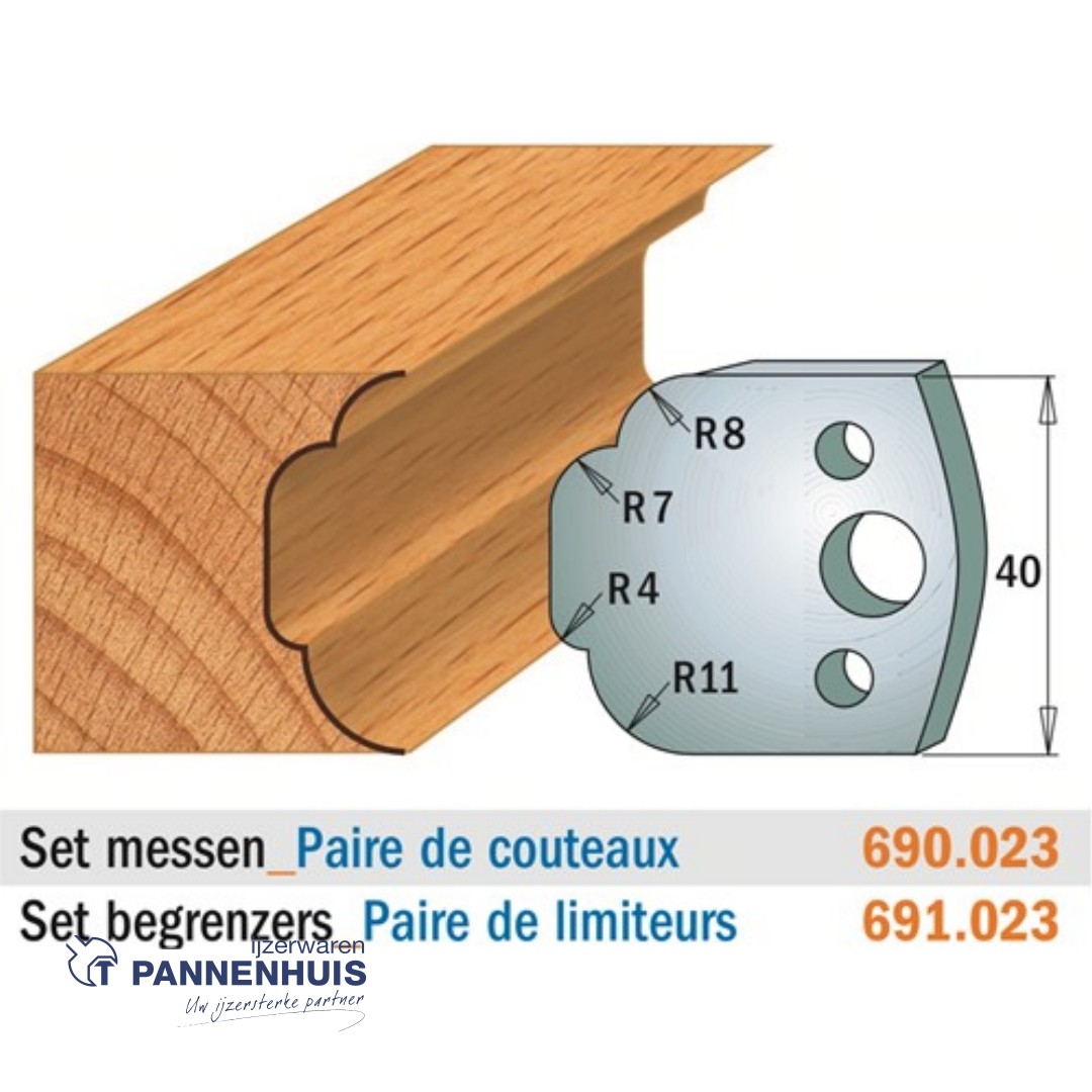 CMT Profielmessen I=40x4mm 2 stuks nr.023