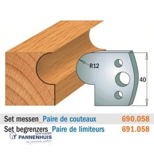 CMT Profielmessen I=40x4mm 2 stuks nr.058
