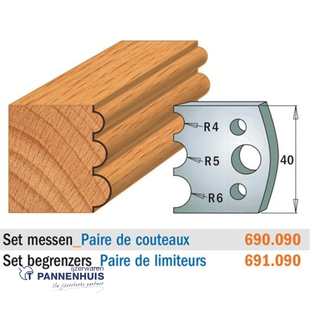 CMT Profielmessen I=40x4mm 2 stuks nr.090
