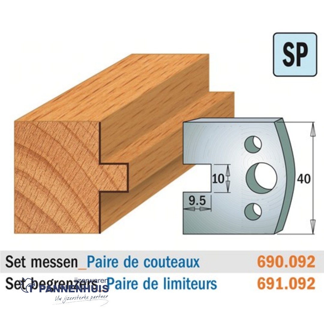 CMT Profielmessen I=40x4mm 2 stuks nr.092