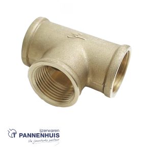 Messing T stuk 5/4″ x 5/4″ x 5/4″