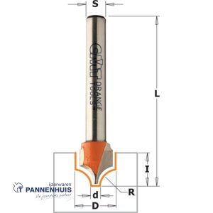 CMT Klassieke profielfrees, HW D=10 x 10mm R=5 L=50 S=8 Z2