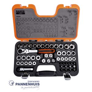 Bahco Doorsteekdoppenset scharnierende ratel 53 delig