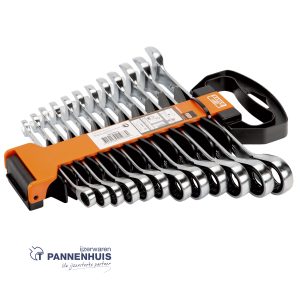 Bahco Steekringratelsleutelset metrisch 8-19 mm 12 delig