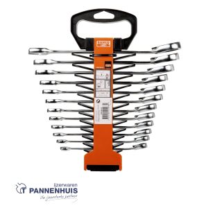 Bahco Steekringratelsleutelset metrisch 8-19 mm 12 delig