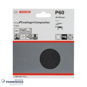 Bosch Schuurvel voor haakse slijper 125, K 60 10x