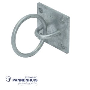 Aanlegring 60×60 ø 50mm op plaat