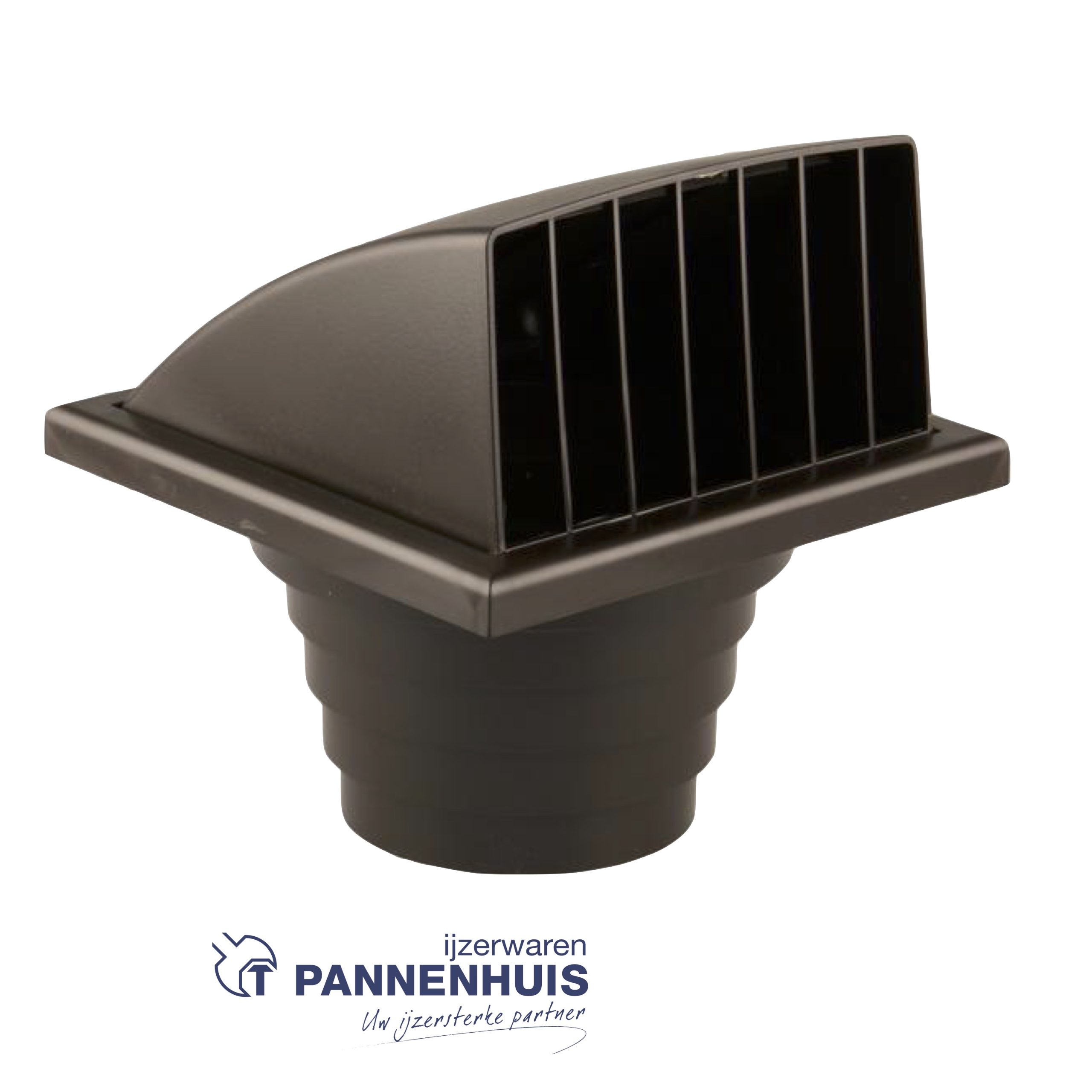 Renson PVC dampkaprooster met klep nr.741 (100->130) Bruin - Afbeelding 2