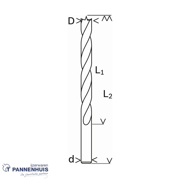 Bosch Houtspiraalboor M-Punt 12x96x151 - Afbeelding 3