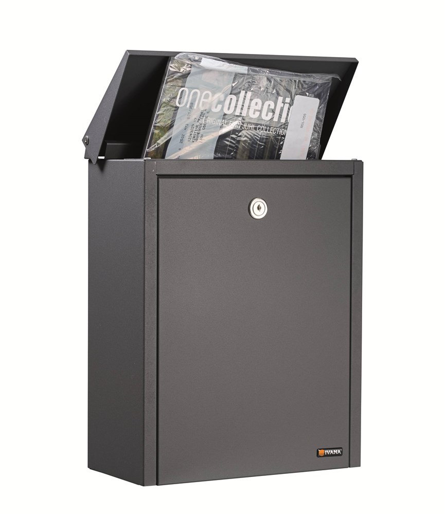 Ivana brievenbus 390 staal antraciet ral 7024