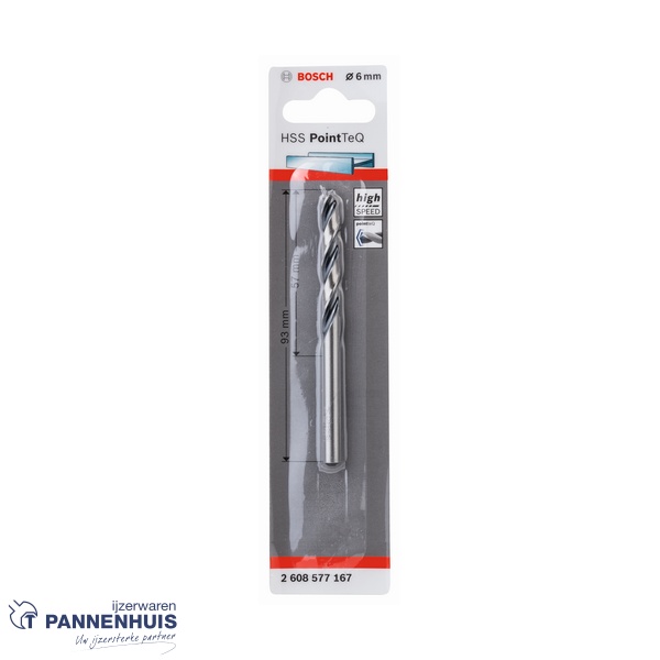 Bosch Spiraalboor HSS PointTeQ 6 mm - Afbeelding 2