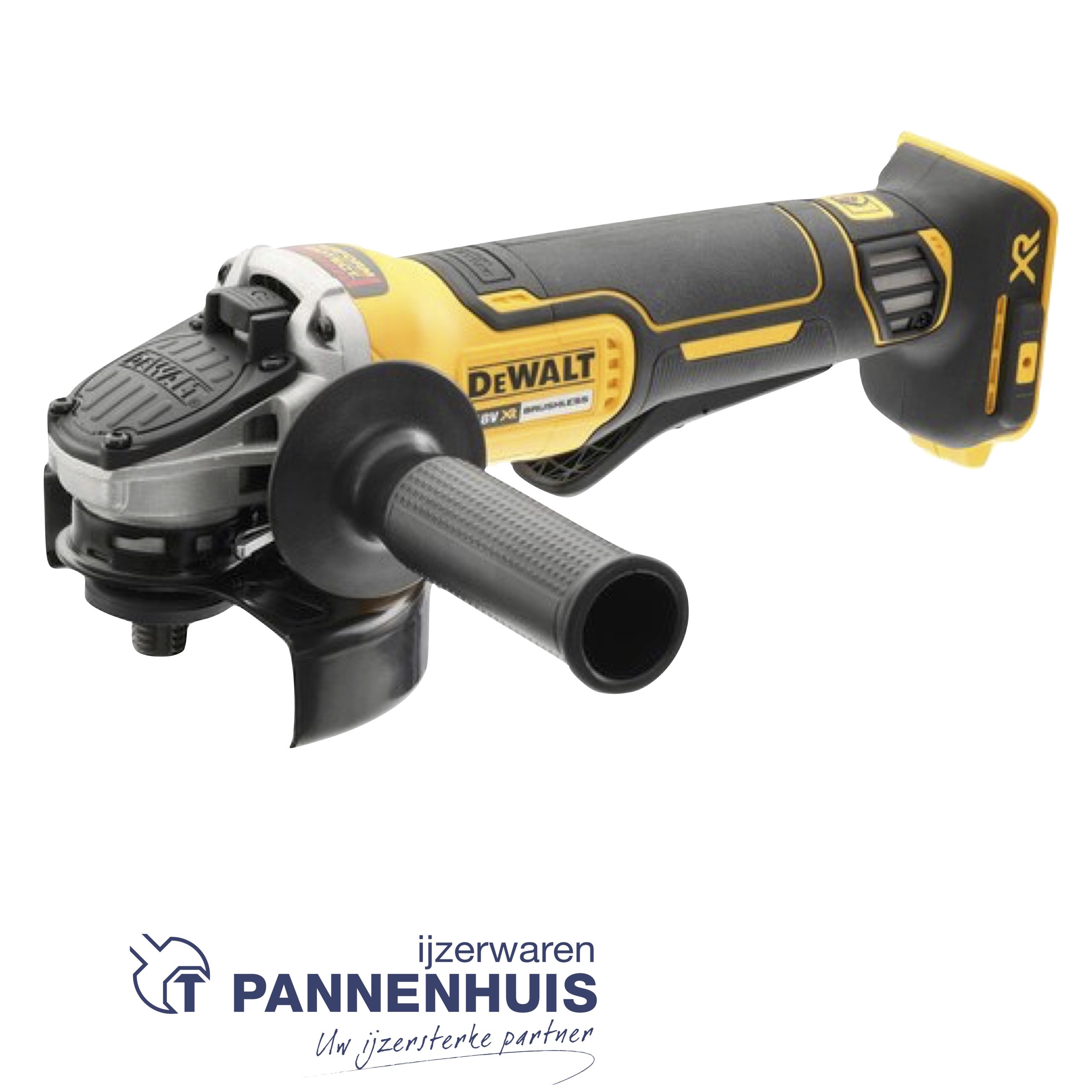 Dewalt DCG406NT 18V XR Brushless Haakse slijper 125mm met dodemansschakelaar Body