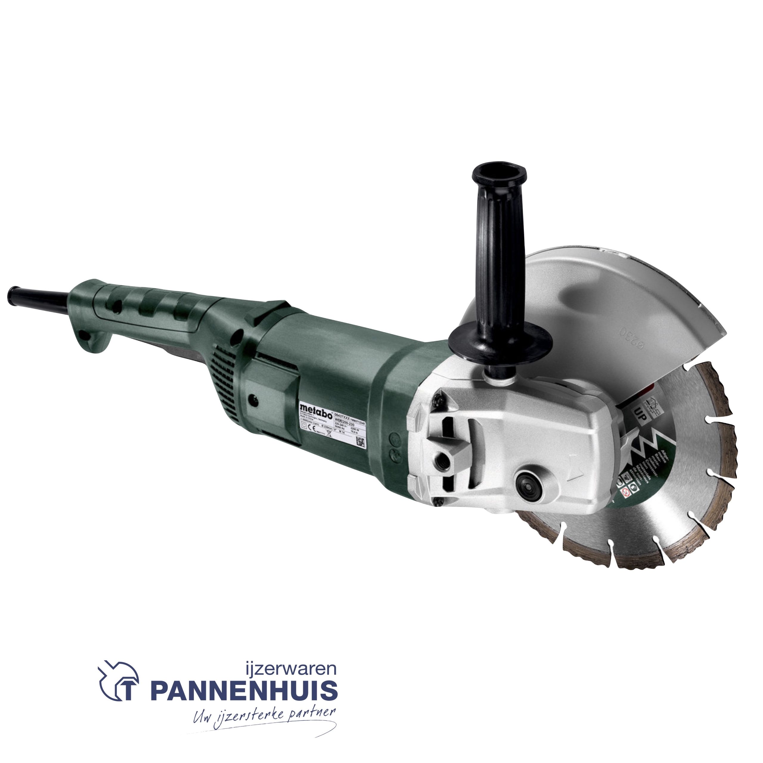 Metabo Set WE 2200-230 Haakse slijper, Kunststof koffer, met 2 diamant-doorslijpschijven - Afbeelding 2