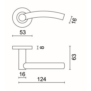 Deurkruk pro NITRO INOX PLUS R+NO KEY
