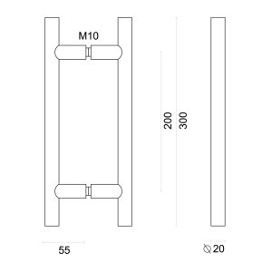 Trekker T 20/200/300 INOX PLUS PAAR VOOR GLAS