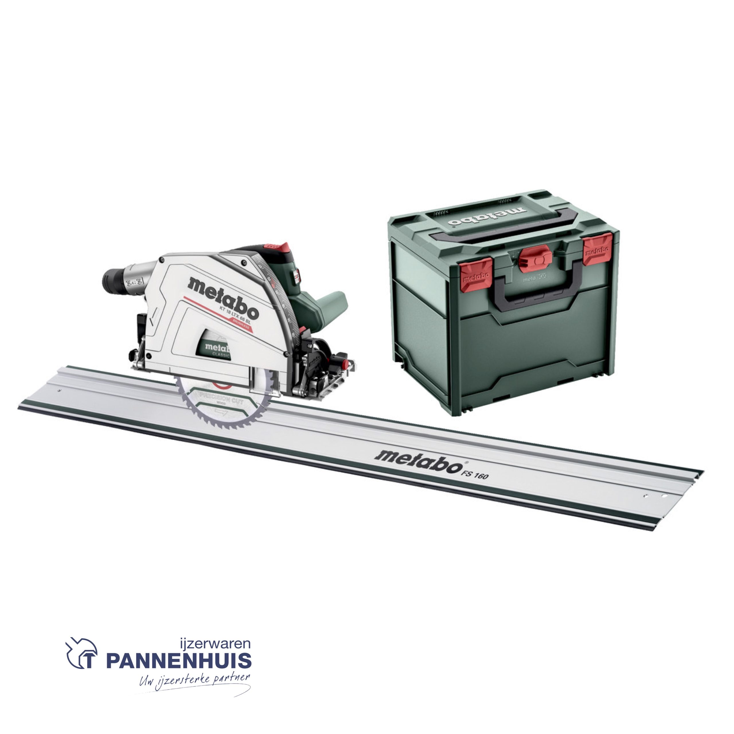 Metabo Set KT 18 LTX 66 BL Accu invalcirkelzaag + FS 160 Body