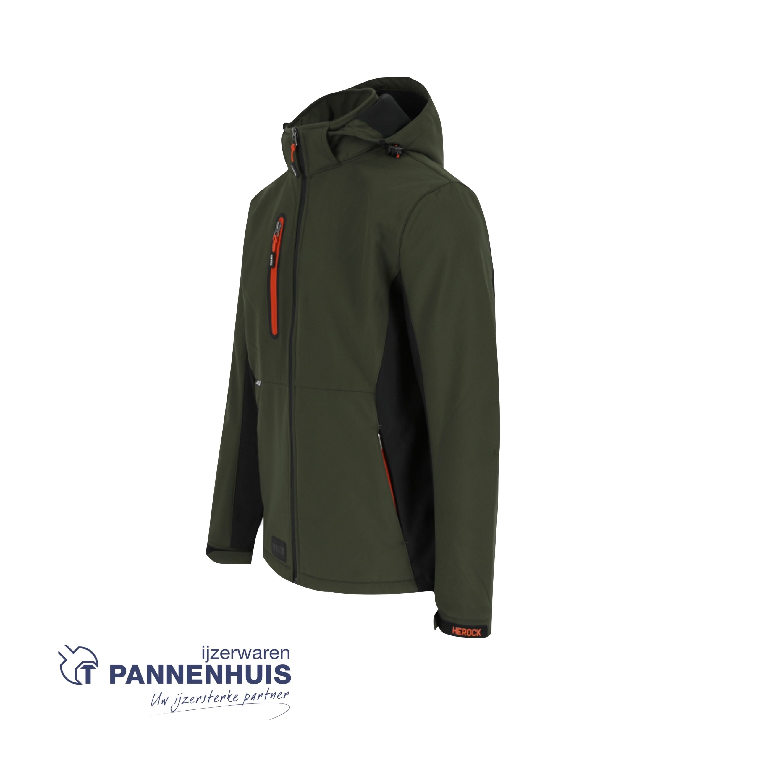 Herock Trystan softshell vest Donker Kaki/ Zwart M - Afbeelding 3