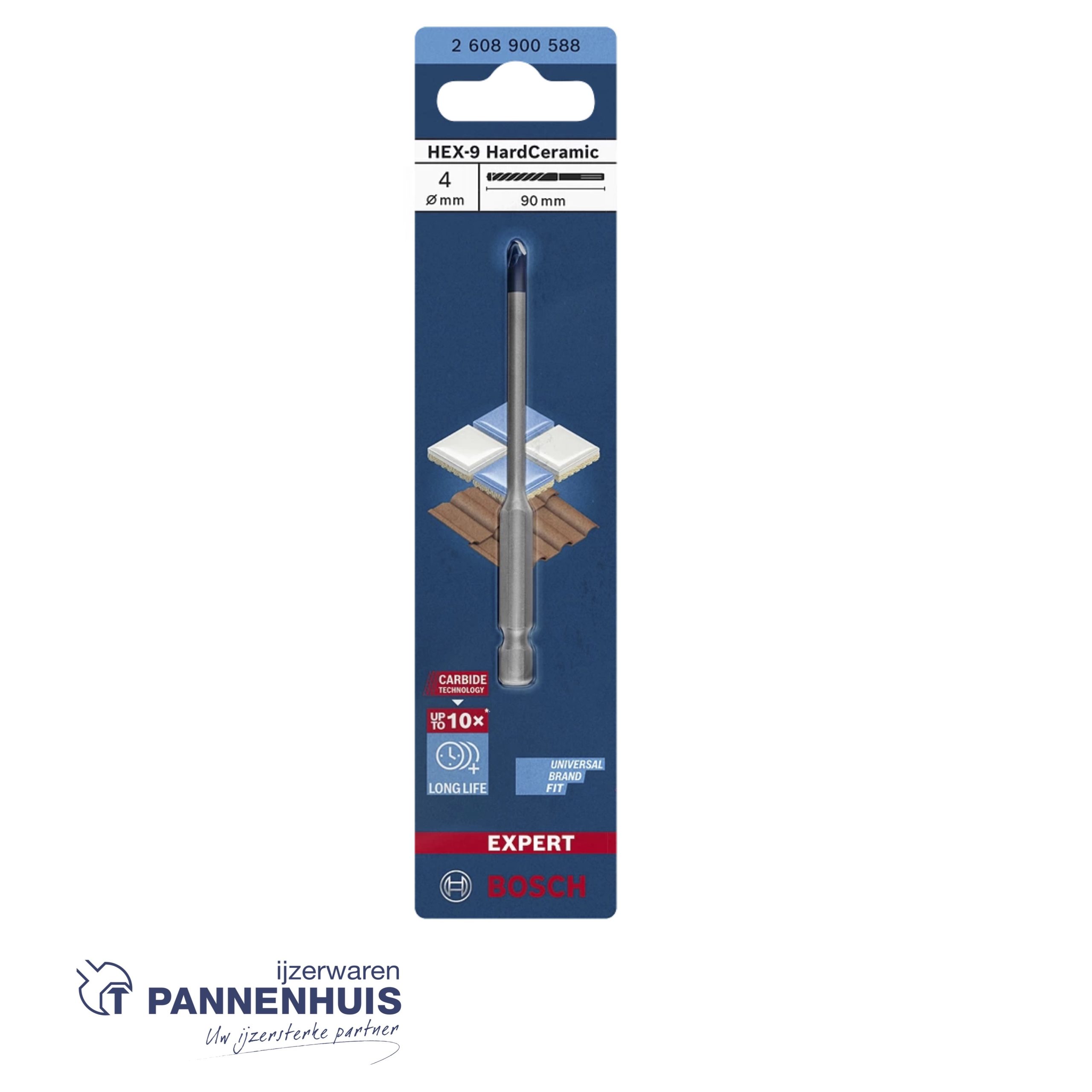 Bosch Expert Tegelboor HEX-9 HardCeramic 4x90 - Afbeelding 2