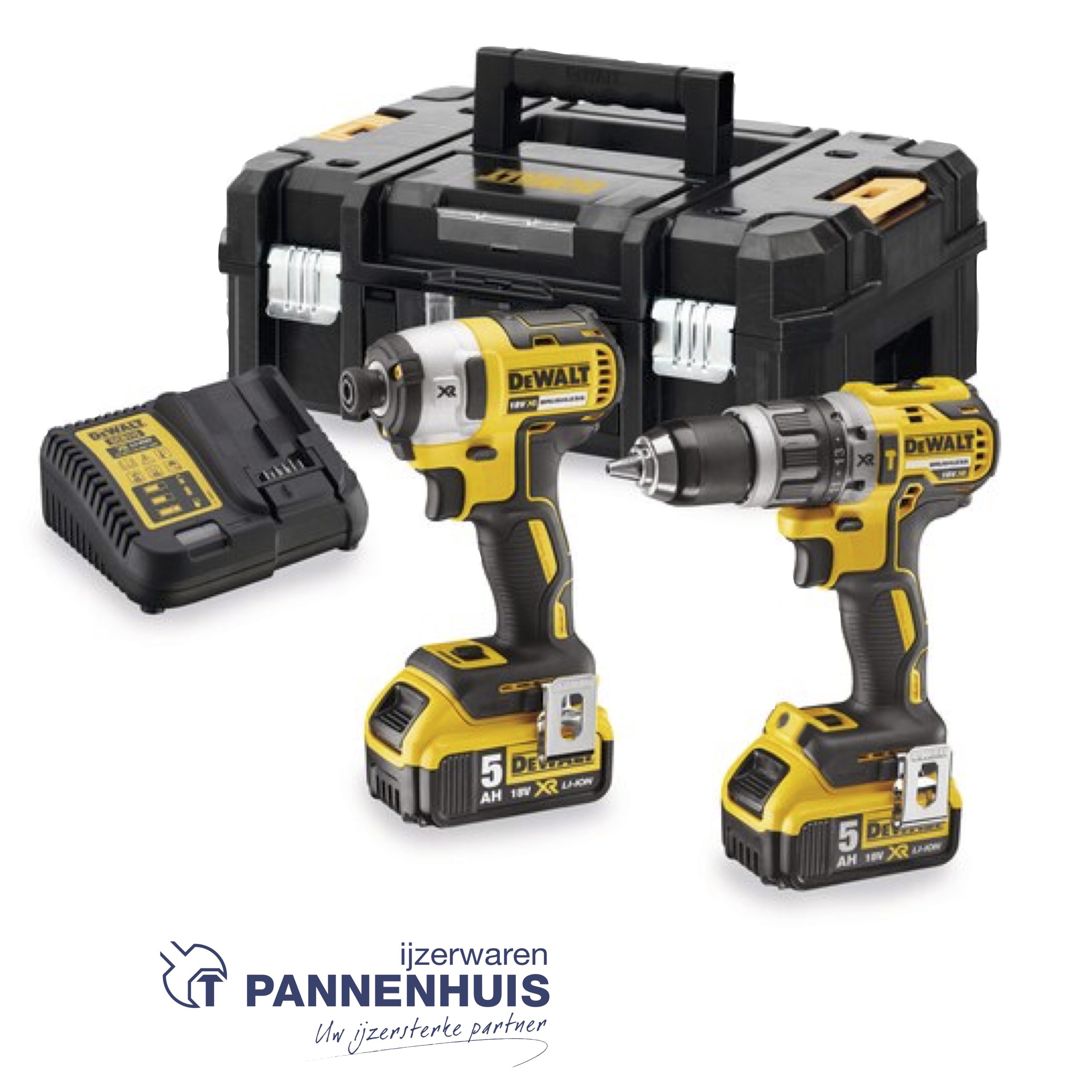 Dewalt DCK266P2T 18V set Schroef/klopboormachine + slagschroevendraaier 2x5.0Ah in TSTAK