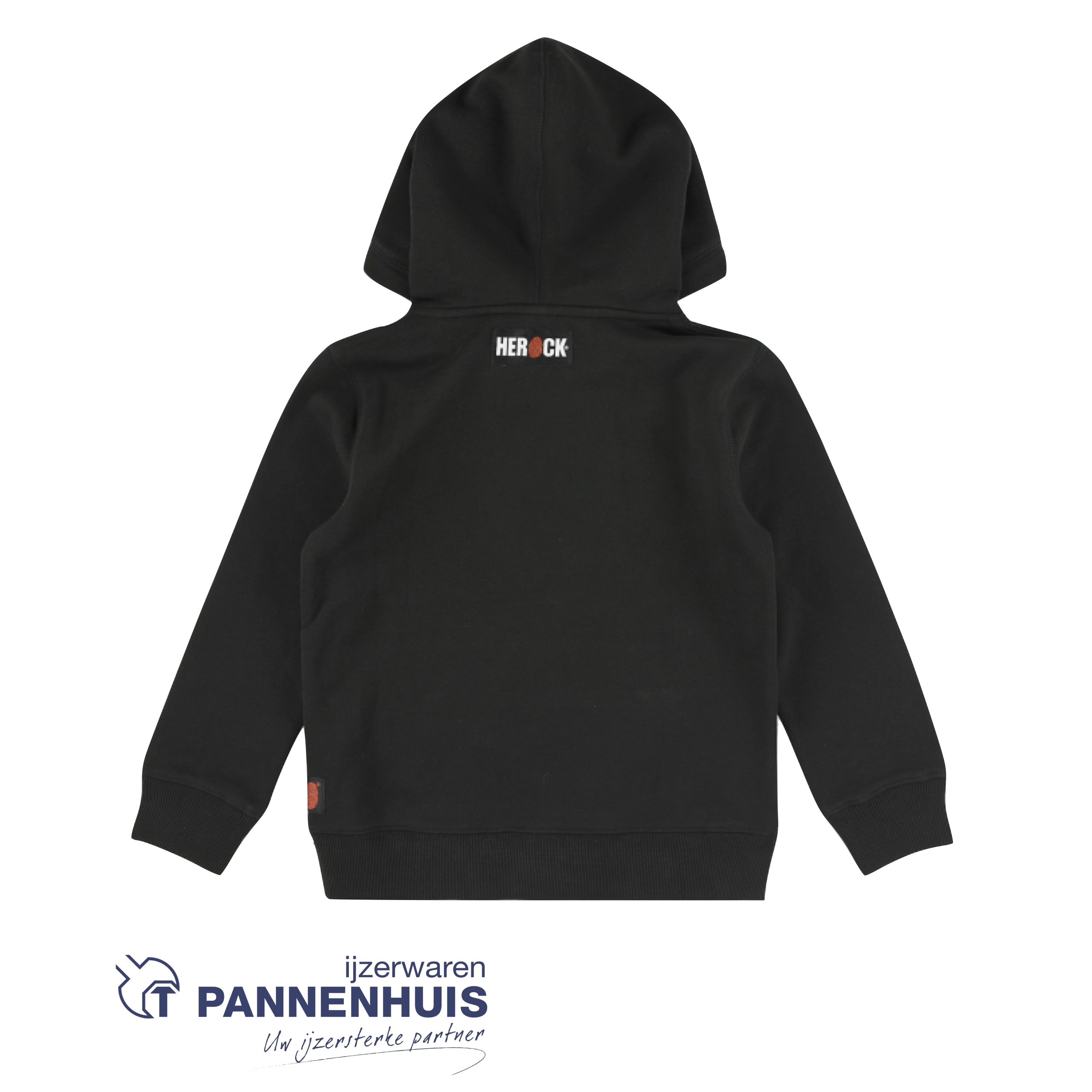 Herock Hero Kids sweater met kap Zwart 122/128 - Afbeelding 2