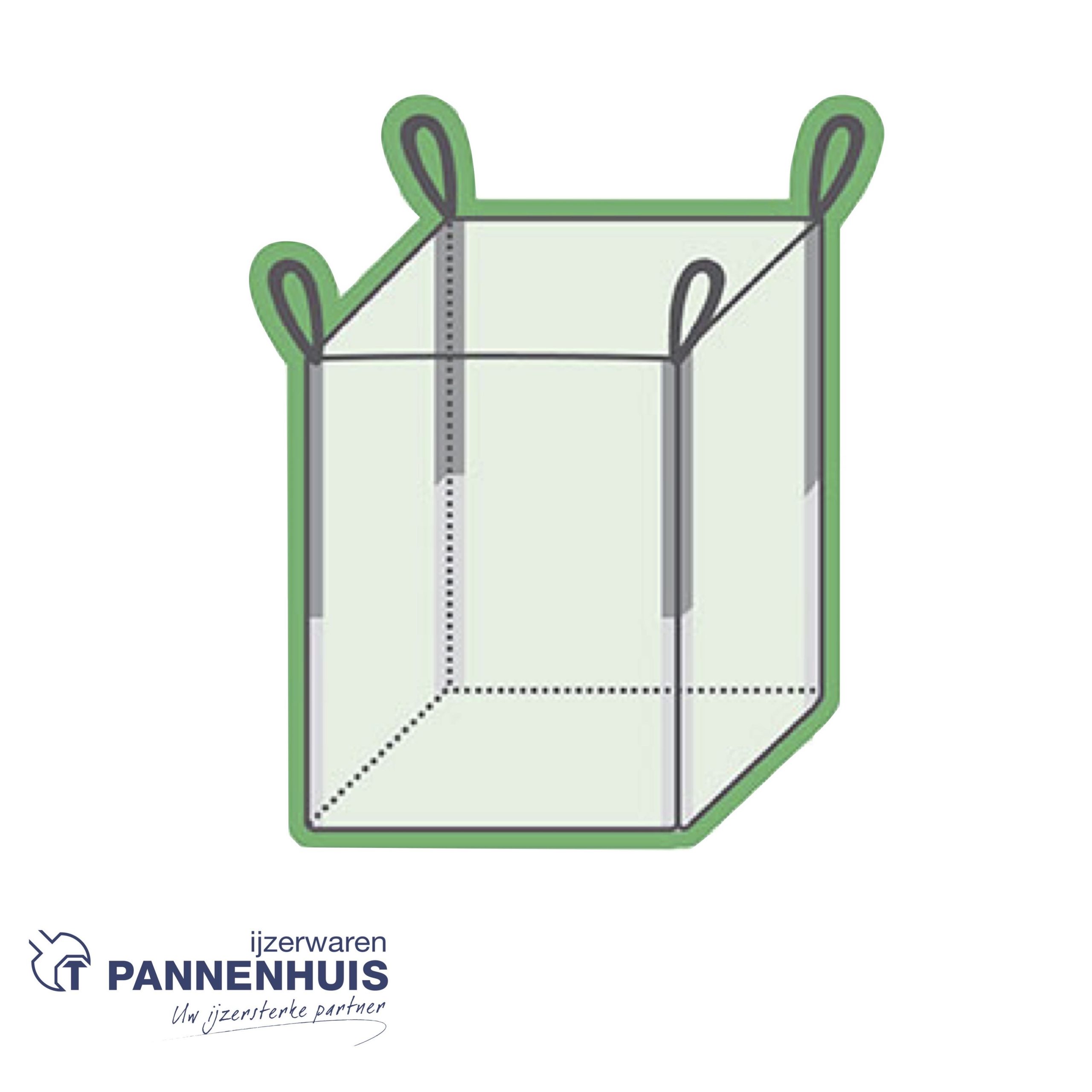 BIG BAG 60x60x70 cm 500 kg 4 lussen bovenaan