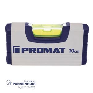 Promat Waterpas 10 cm aluminium zilver ± 0,5 mm/m