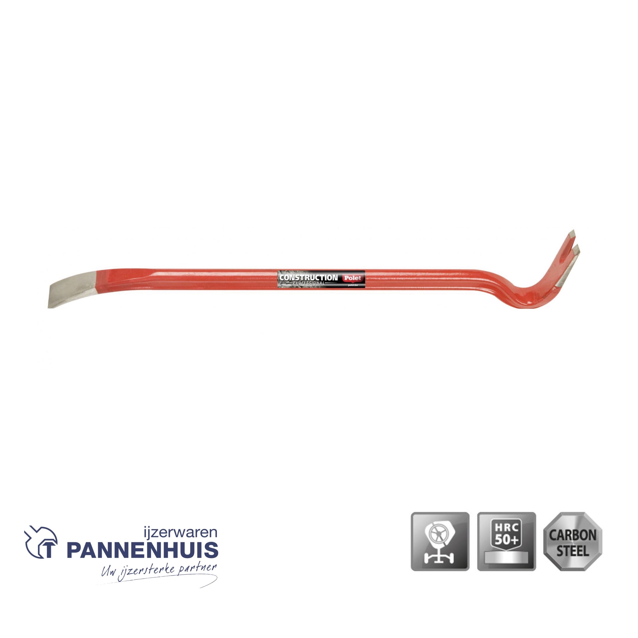 Polet Koevoet ovaal 455X23X13 mm beitel en spijkerklauw