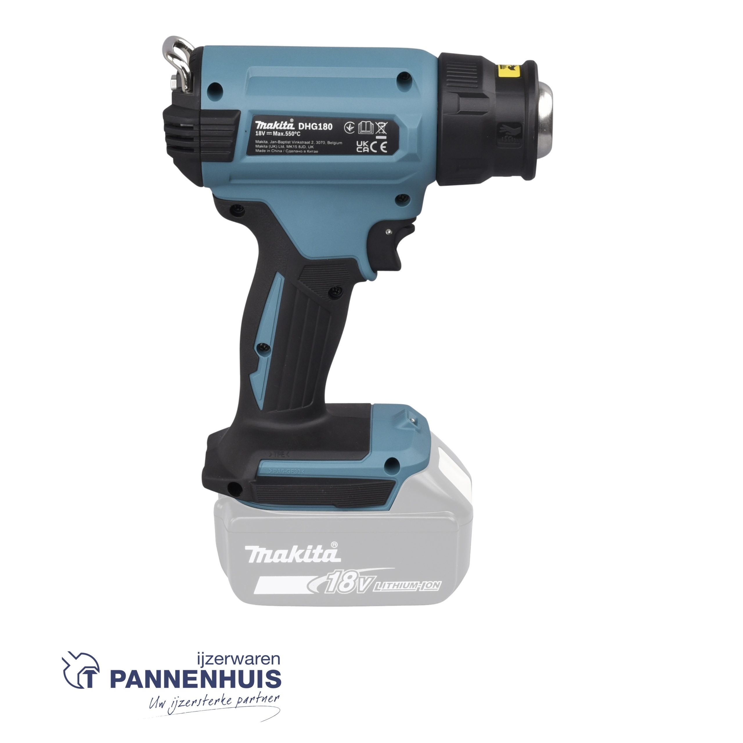 Makita DHG180ZJ Heteluchtpistool 18 V + extra accessoires in Makpac (zonder accu noch lader). - Afbeelding 4