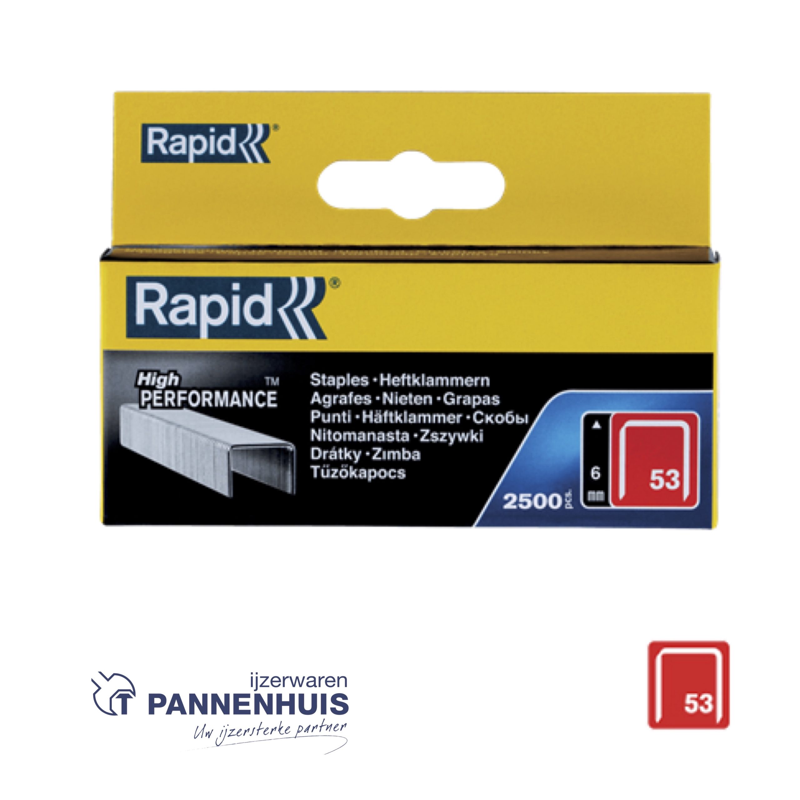 Rapid Nr. 53 dundraadnieten 6 mm (2500 st)