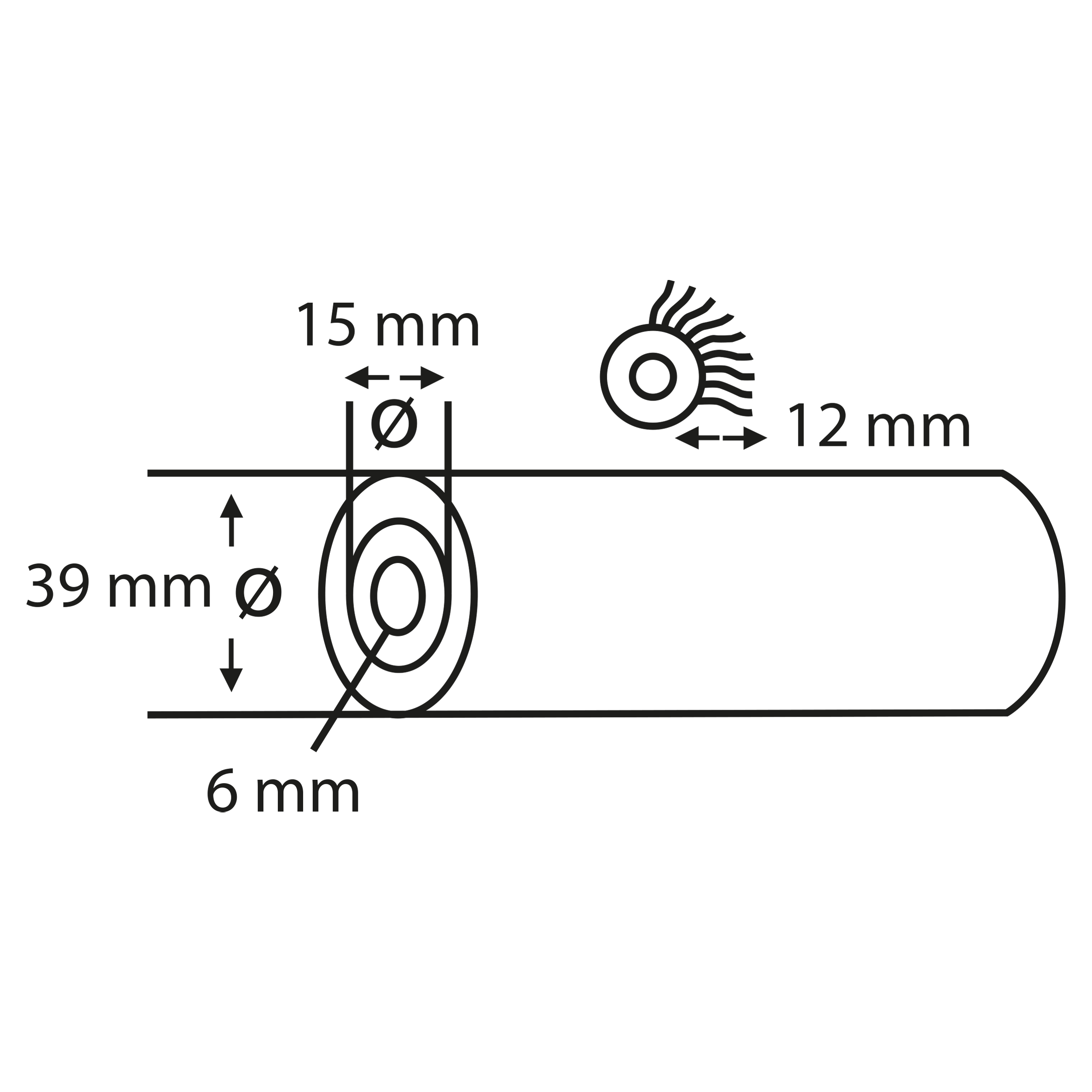 Copenhagen Pro muurverfroller perlon - 12 mm poolhoogte - 10 cm - wit/geel (2 stuks) - Afbeelding 2