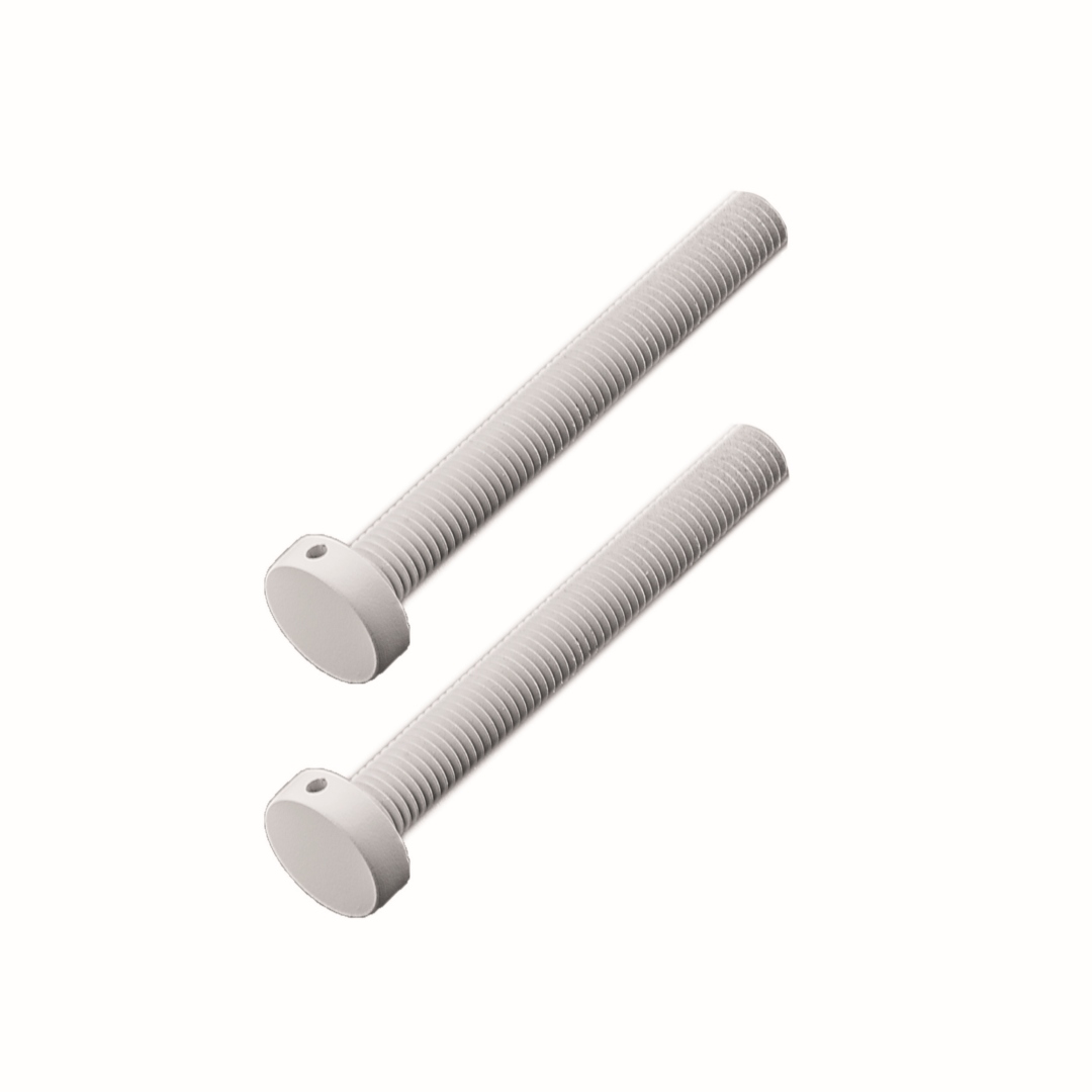 Bevestigingsset M10 trekker voor buitendeur/ROND 20MM/100MM WIT STRUCTUUR