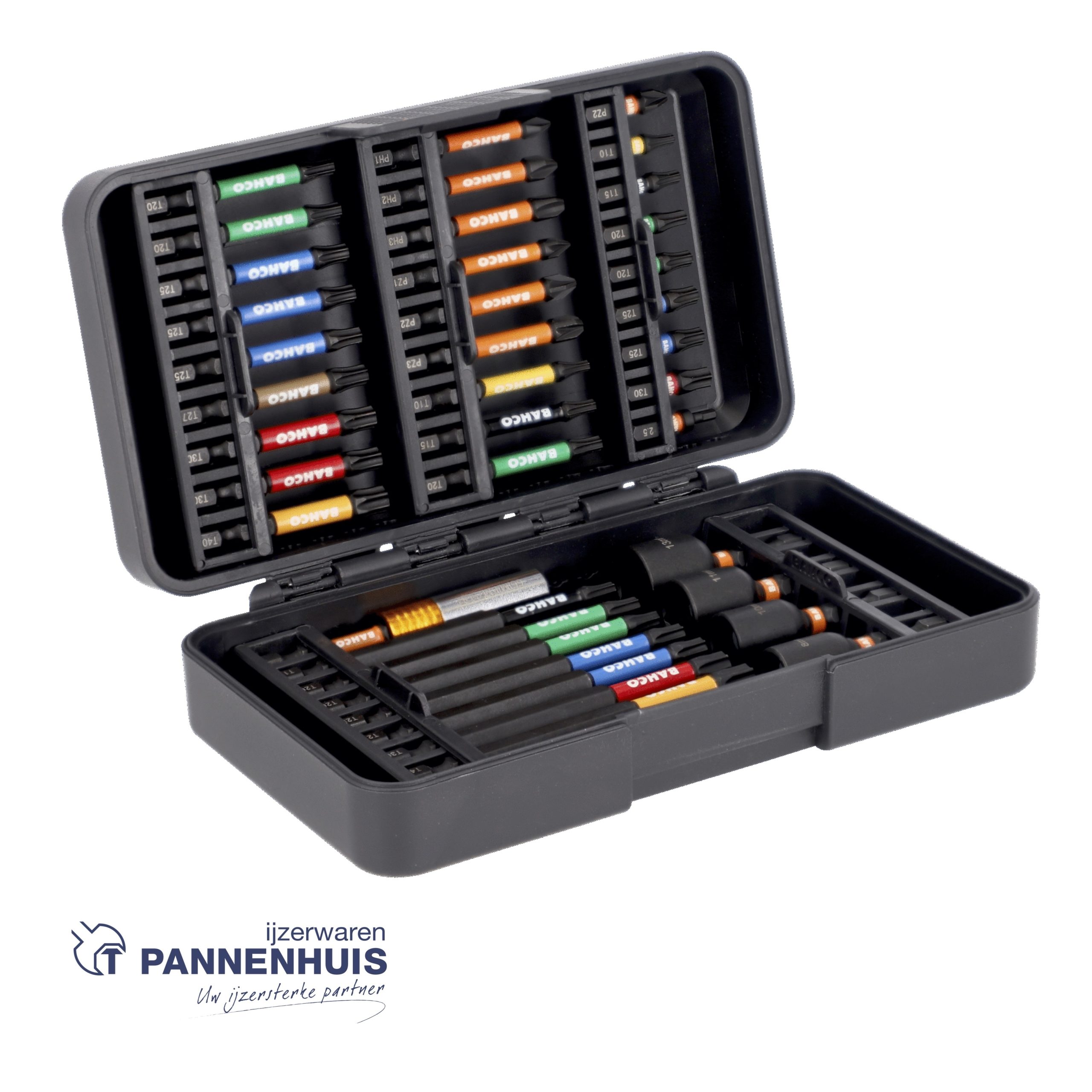 Bahco 1/4" Impact Torsie Bit Set voor Phillips/Pozidriv/TORX®/Hex Head Schroeven - 40 stuks