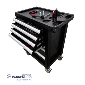 E-Tools Gevulde Gereedschapswagen 154-Delig 4 laden gevuld