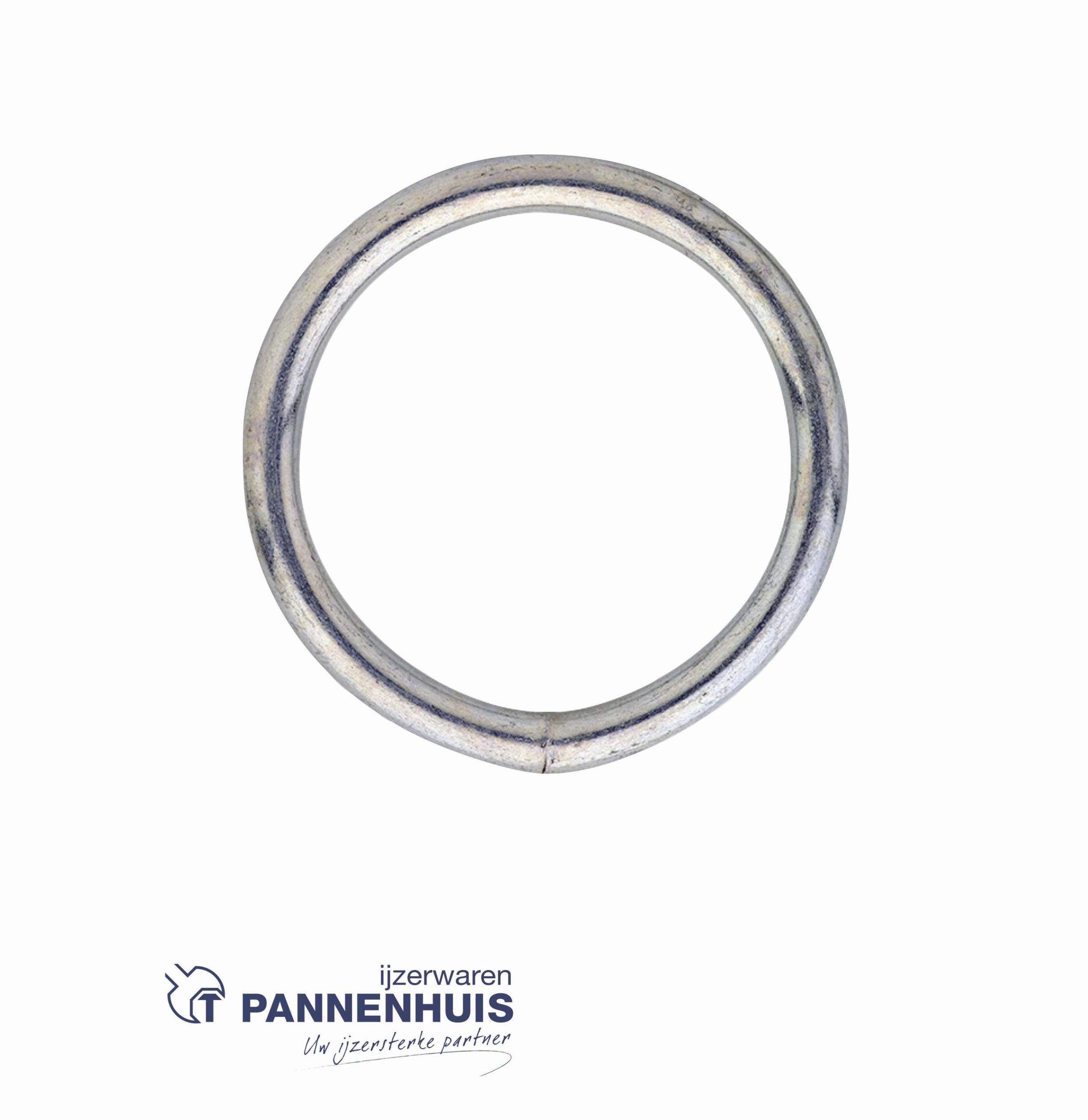 Gelaste ring 080-08 mm verzinkt