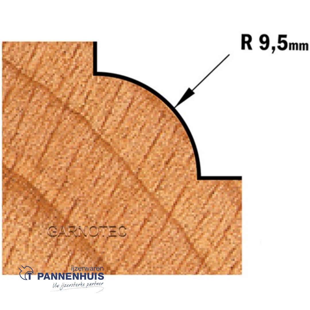 CMT Holle radiusfrees, HW D=31,7 x 15,87mm R=9,5 L=54 S=12 Z2 - Afbeelding 3