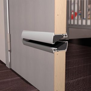 Renson Alu deurrooster silendo 461AK (425 x 48) RAL 9010 wit