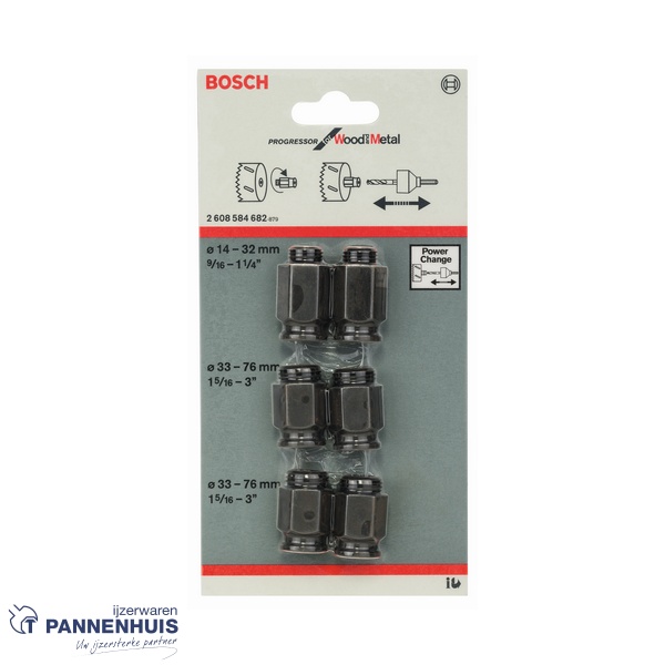 Bosch 6-delige overgangsadapterset 40-30 - Afbeelding 2