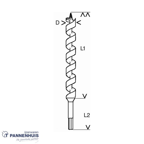Bosch Houtslangenboor zeskantschacht 20 x 385 x 450 mm, d 11,1 mm - Afbeelding 4