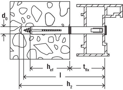 fischer Kozijnplug F 10 S 165 Verzonken kop (50st) - Afbeelding 3