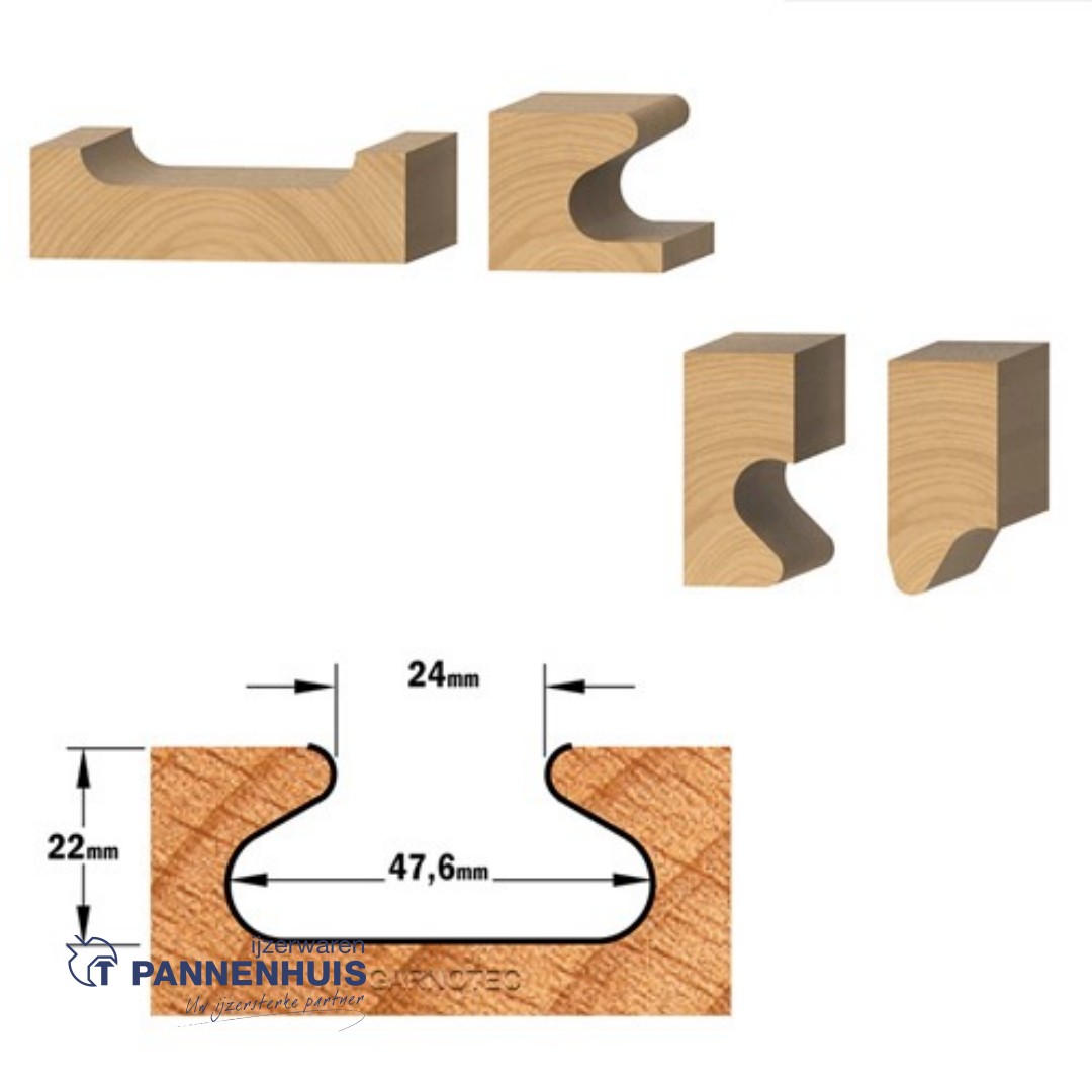 CMT Handgreepfrees, HW D=47,6 x 28,5mm R=6,35 L=67 S=12 Z2 - Afbeelding 3