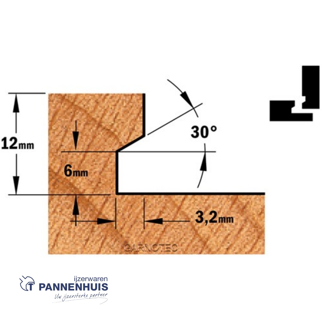 CMT Ladenfrees HW D=50,8 x 12,7mm L=51 S=12 Z2 - Afbeelding 3